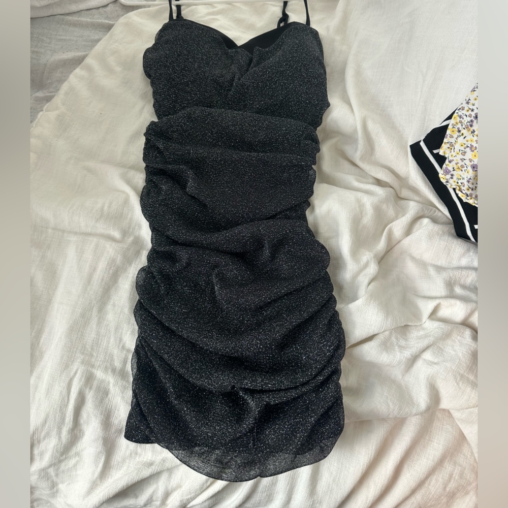 Inspired Hearts Sparkling Black Dress